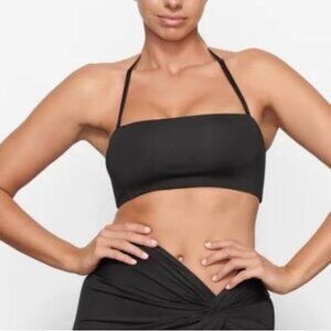 SKIMS Shaping Swim Bandeau Top Onyx Womens 3X